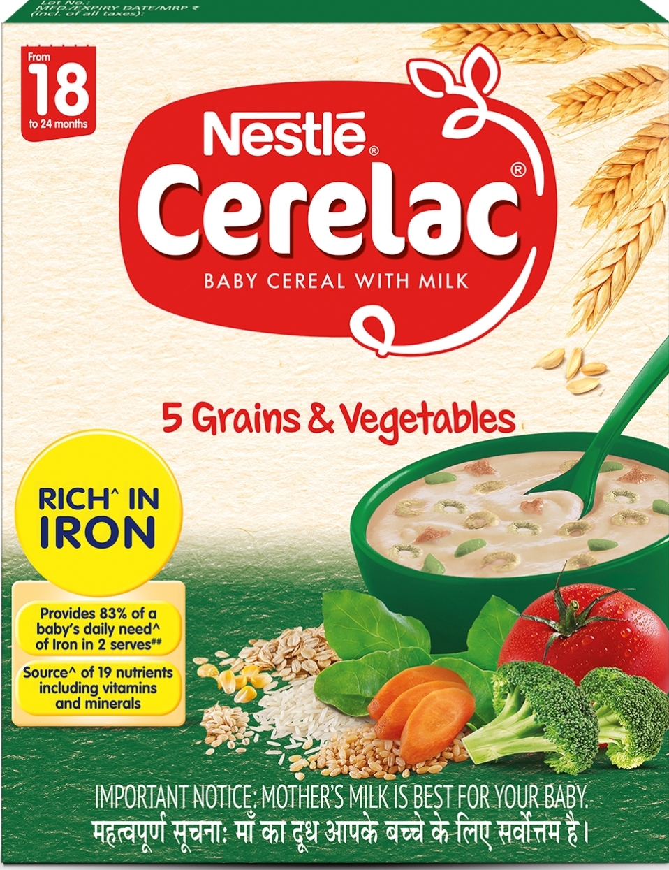 Cerelac Stage 5 Five Grains & Veg (from 18 to 24 months)