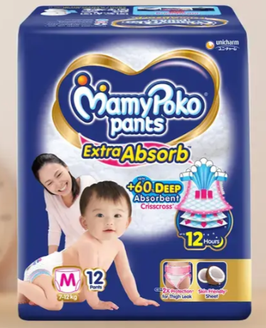 MamyPoko Pants Extra Absorb Medium (7 to 12 kg) pack of 12