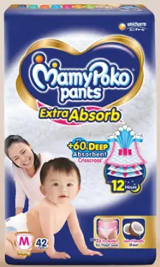 MamyPoko Pants Extra Absorb Medium (7 to 12 kg) pack of 42