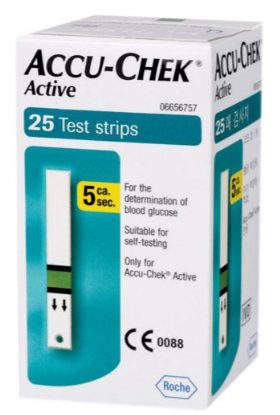 Accu-Chek Active Strips (Only Strips) - Box of 25 Strips