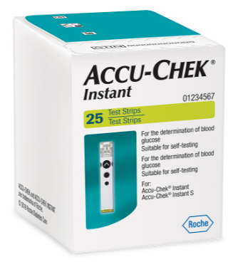 Accu-Chek Instant Strips (Only Strips) - Box of 25 Strips
