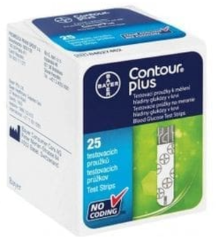 Contour Plus Test Strips (Only Strips) - Box of 25 Strips