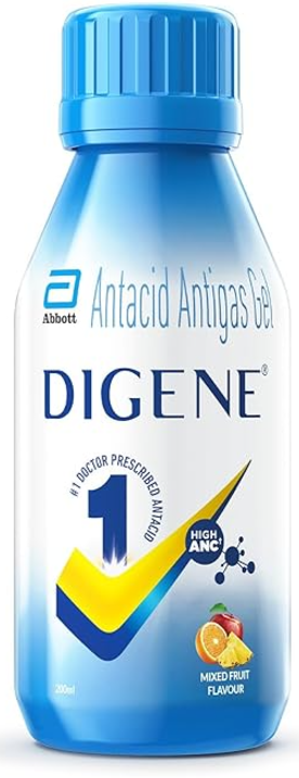 Digene Antacid Antigas Gel 200ml (Mixed Fruit)